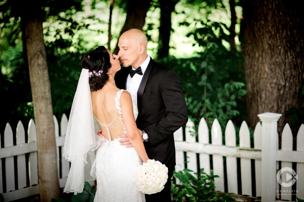 Bride and Groom Kiss