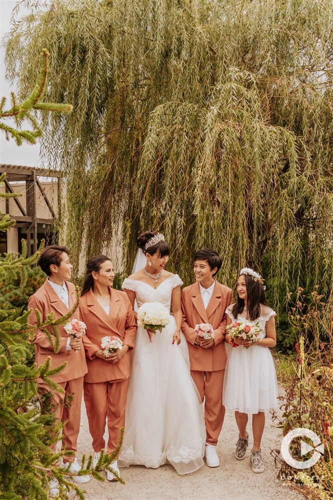 non-traditional bridesmaids outfits
