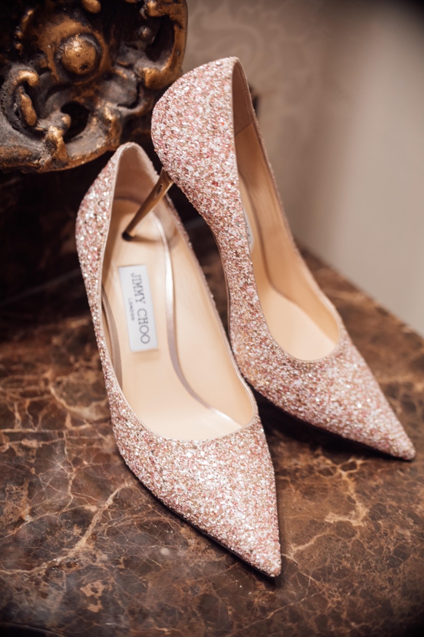 sparkly wedding day heels