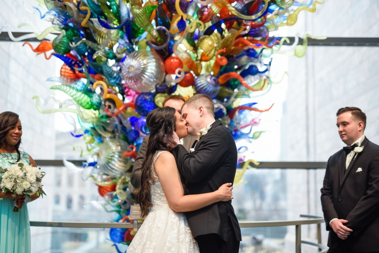 wedding at art museum