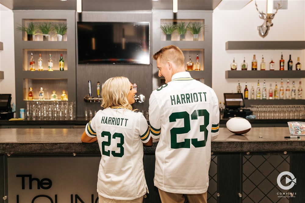 customized wedding day football jersey