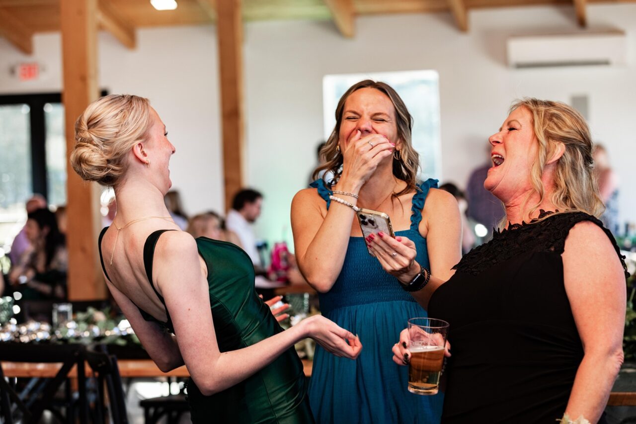 Guests having fun and sharing a moment, a laugh, and expereince