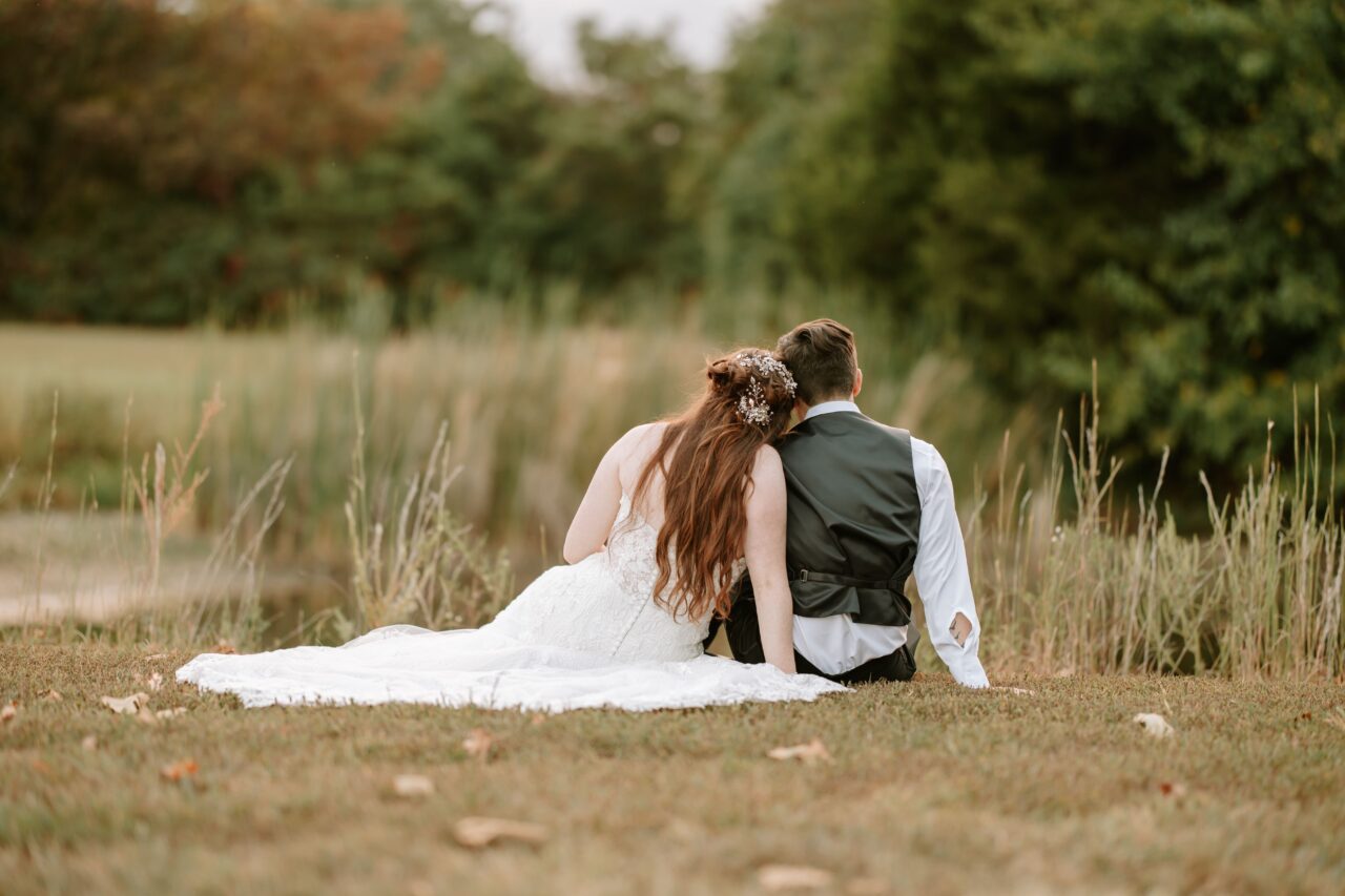 Bride and Groom take a moment to enjoy their day