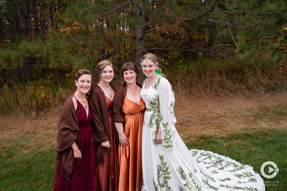 Gael and bridesmaids