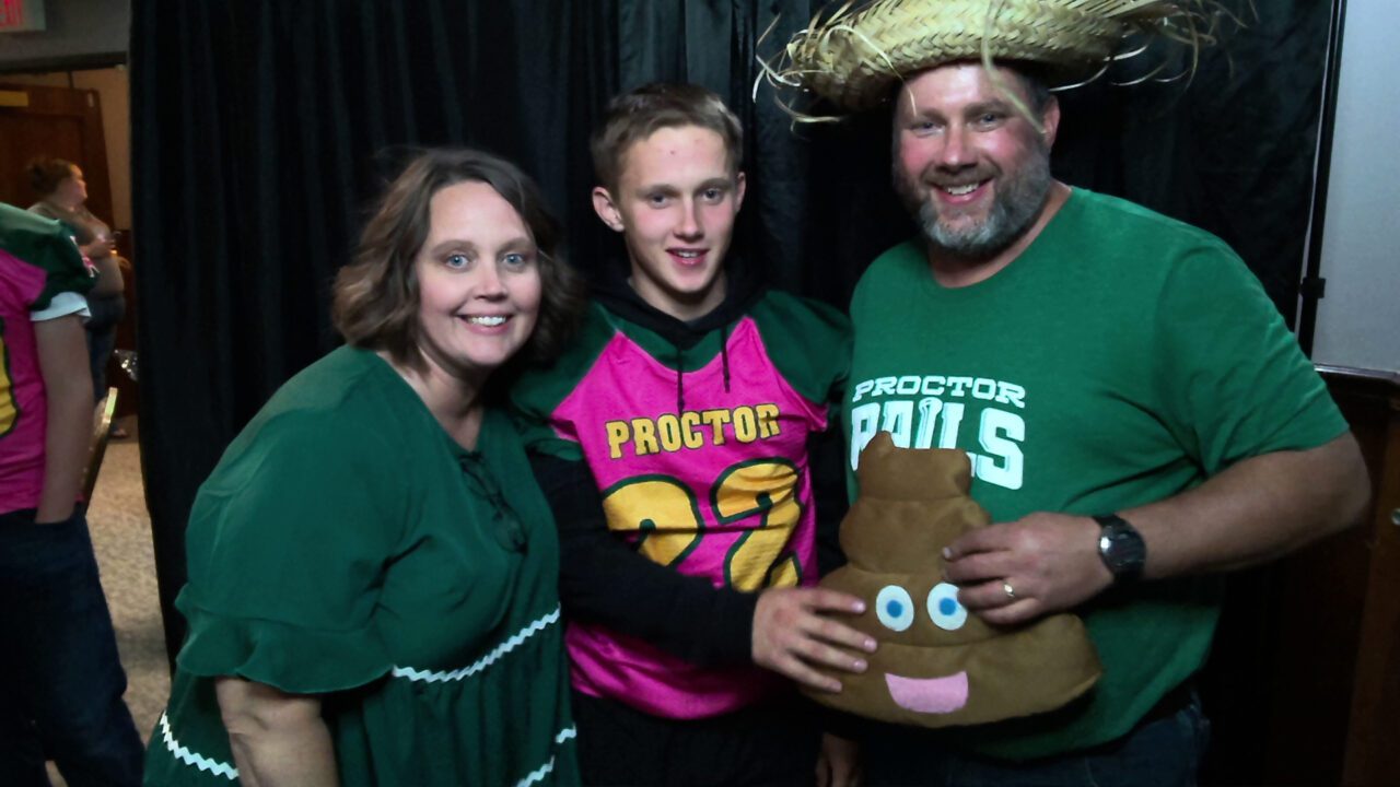 Family, friends, and supporters of Proctor Rails gather at the Spaghetti Feed Fundraiser for an evening of good food and community spirit. Capturing moments of joy, unity, and team pride, with proceeds supporting Proctor Rails Football.