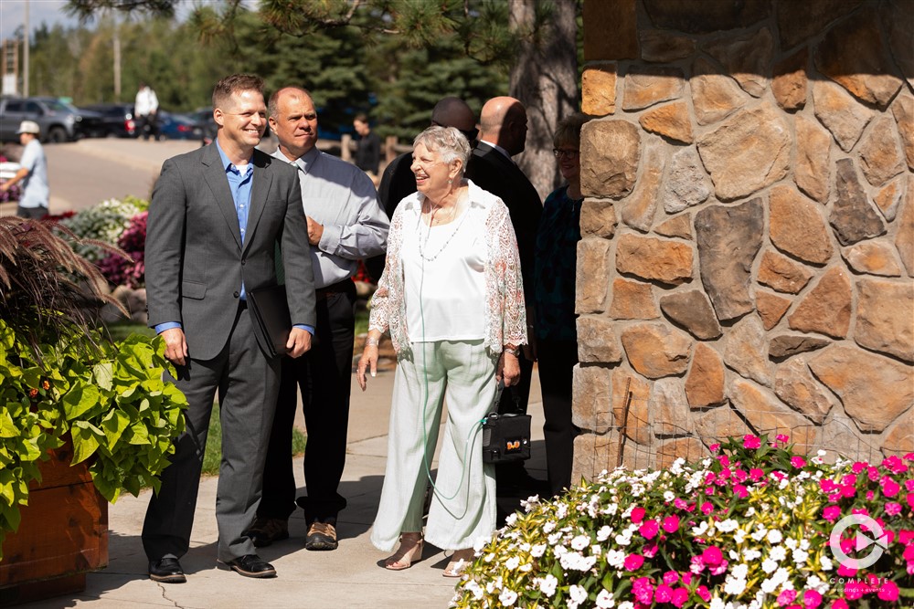 Grandparents taking in part of the special day