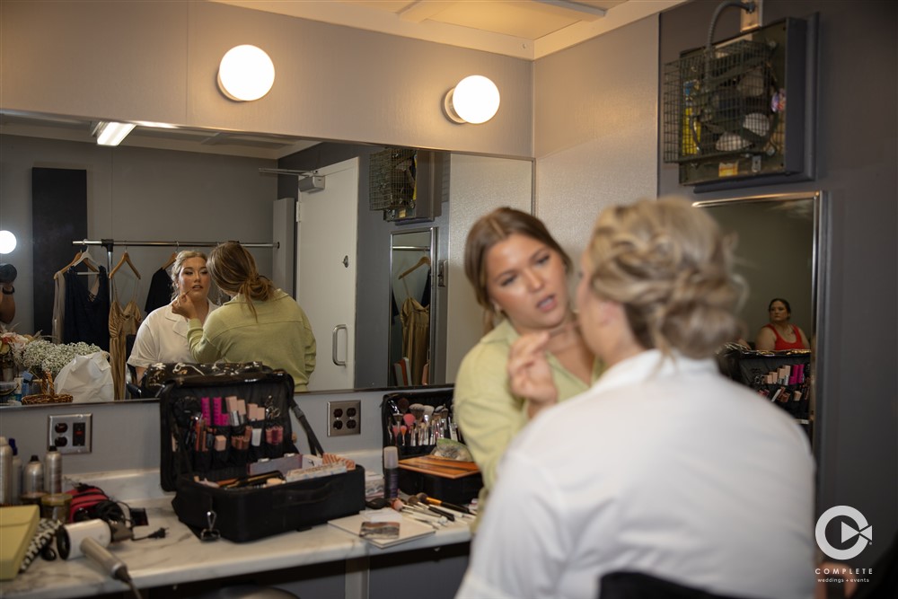 Bride getting ready