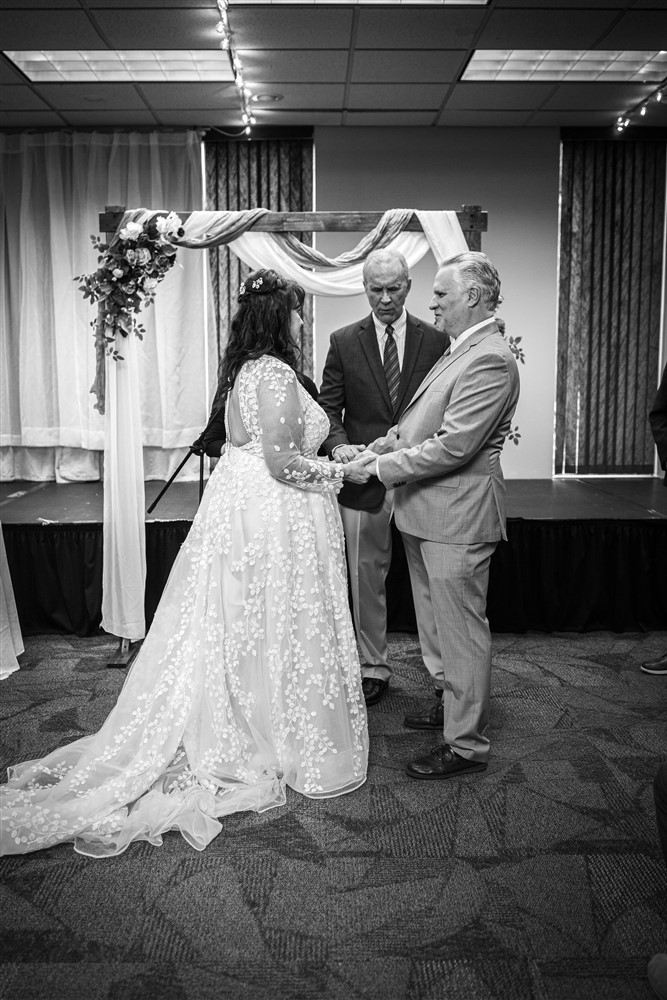 Black and White Couplet getting married photo by complete weddings and events