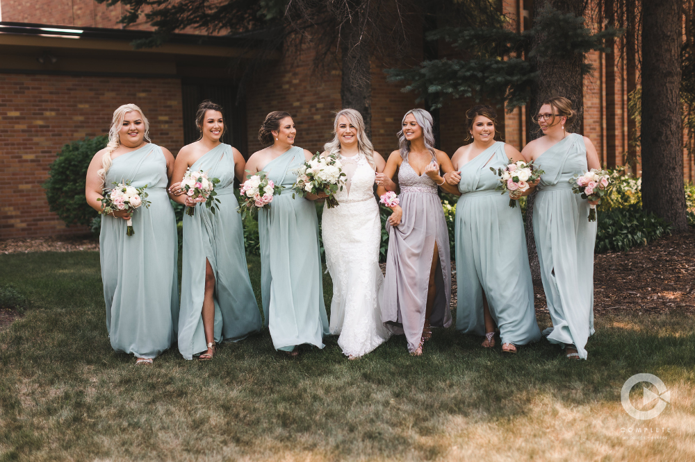 bride and bridesmaids