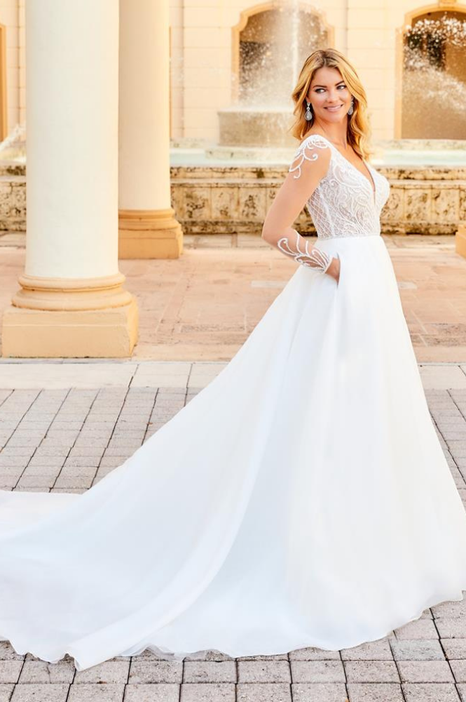 statement sleeve wedding dress