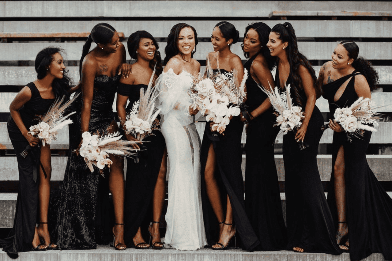 Black bridesmaids hairstyles
