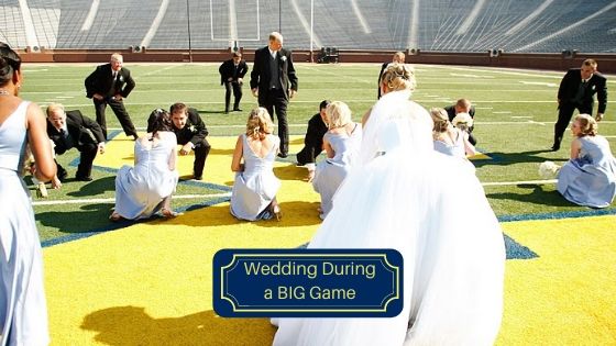 Wedding during a big game