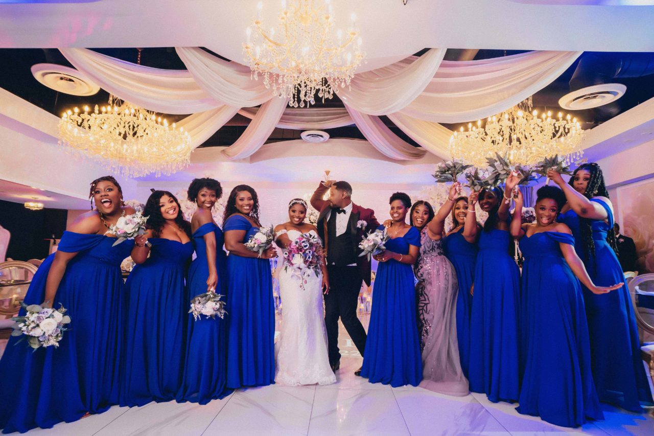 Marvens bridal party portrait photographer