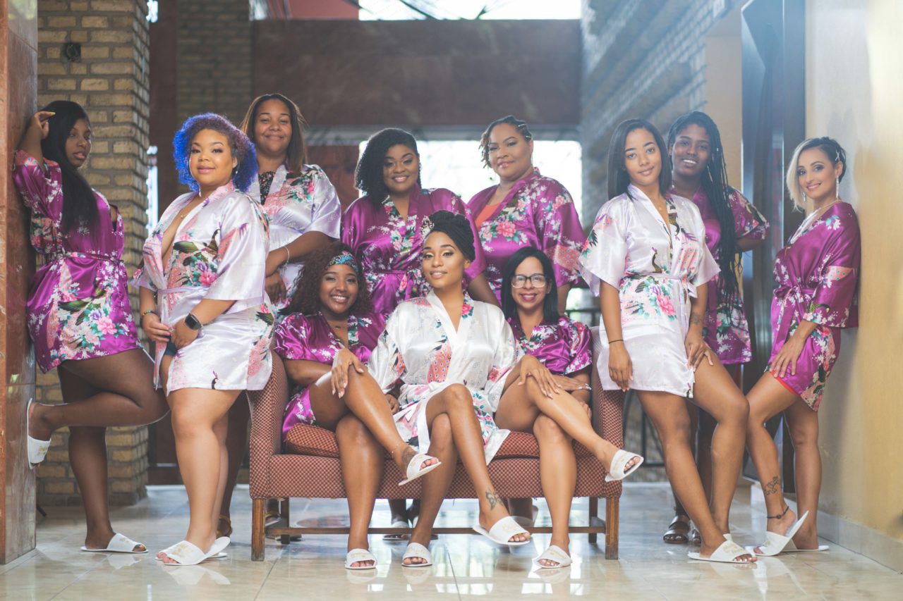 Marvens bridesmaids preceremony wedding photographer