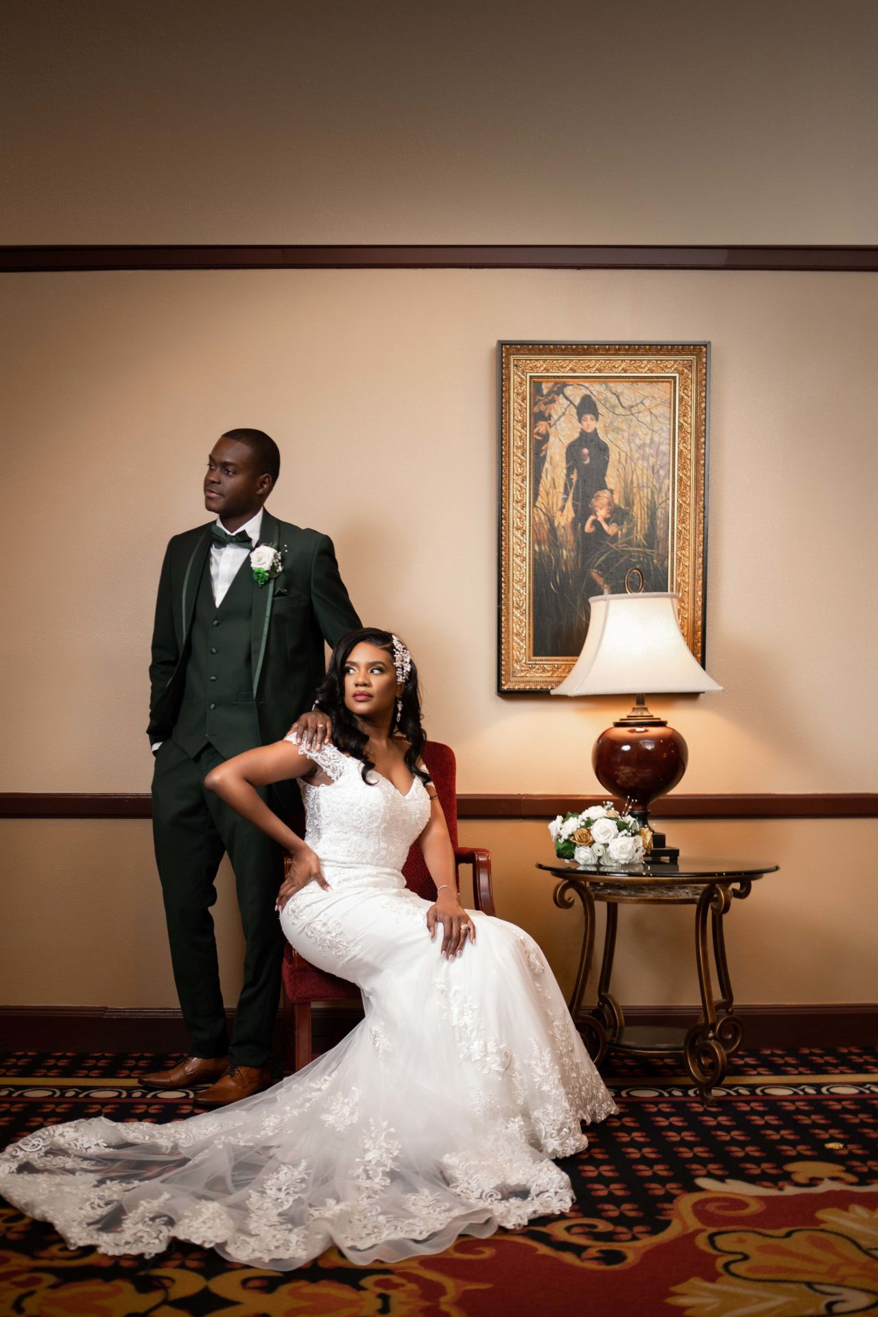 Marvens bride and groom portrait wedding photographer