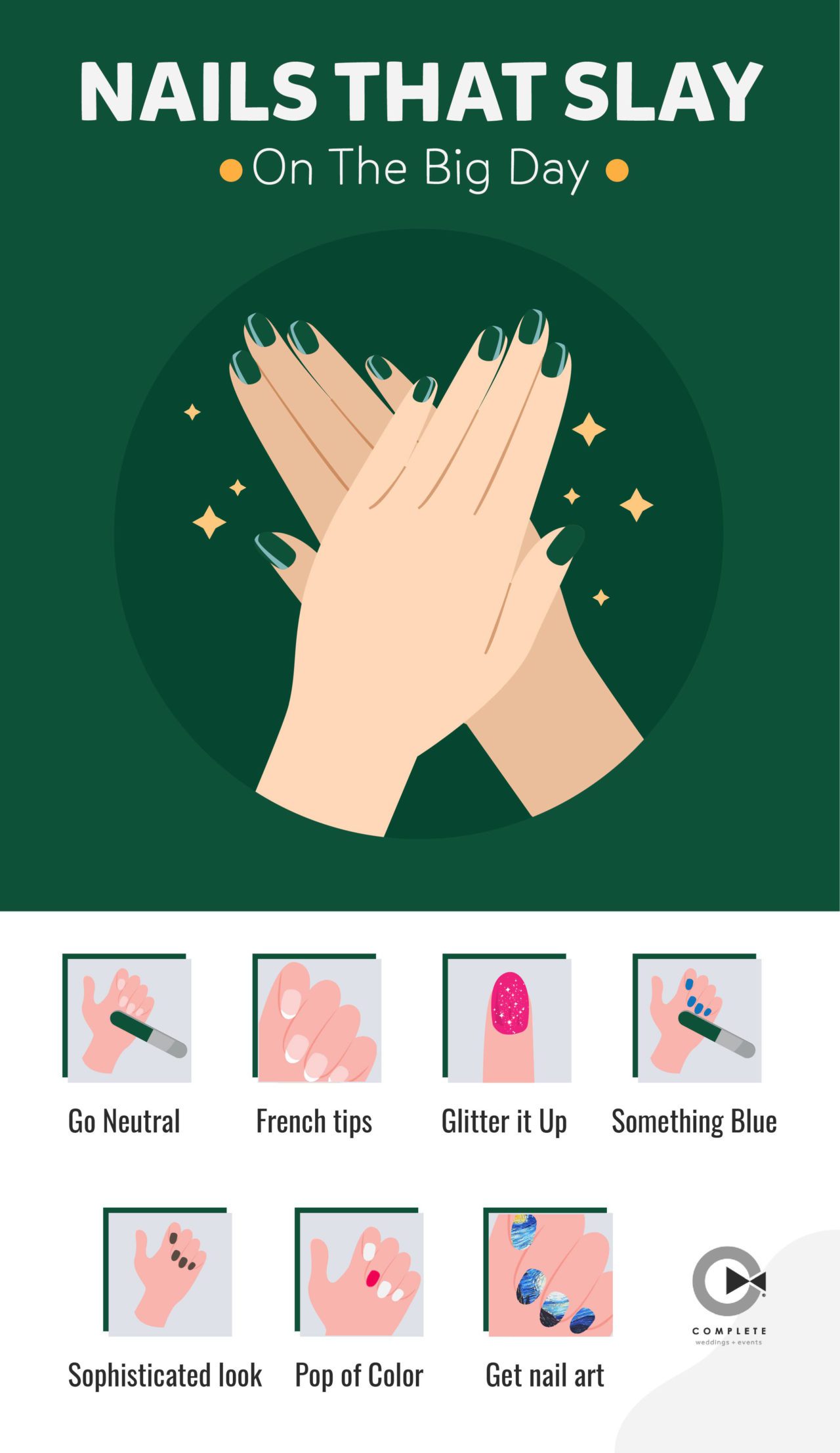 Nails that slay on your Big Day infographic