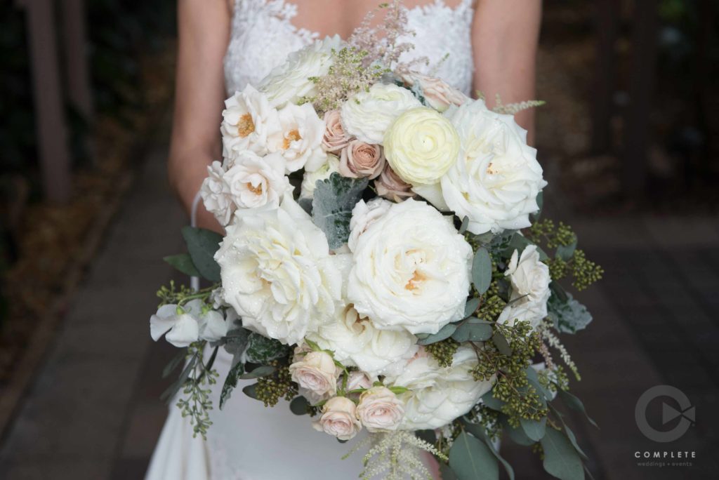 Miami bride holding bouquet
