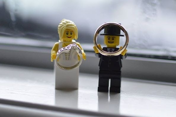 Wedding rings with legos