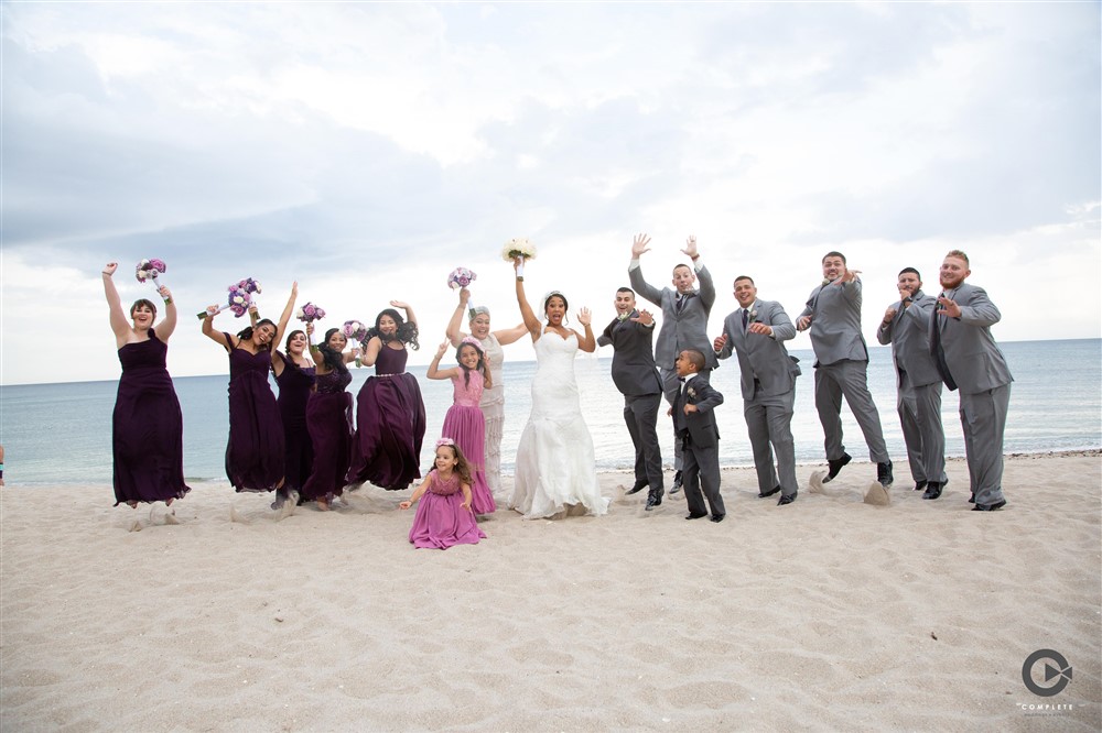 Justin and Cesarina Palm Beach Wedding Party