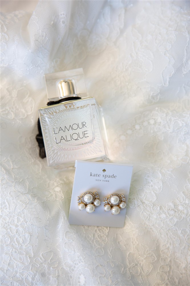 Bridal Perfume and Earrings | Palm Beach Wedding
