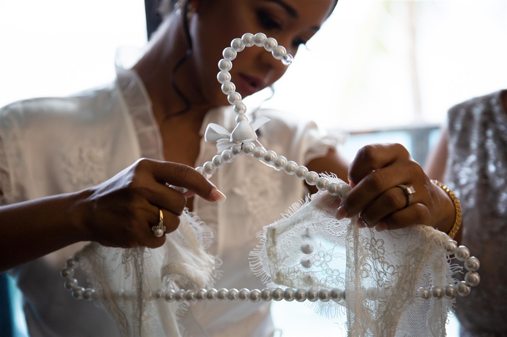 Wedding Bridal pearl Hanger for dress