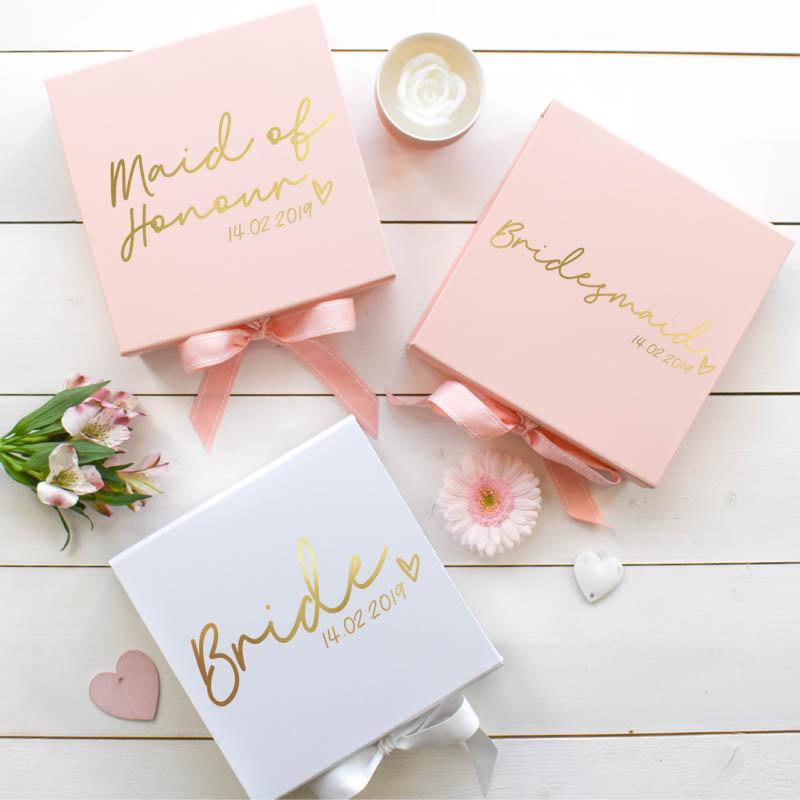 Pink & Gold DIY Bridesmaid Box
