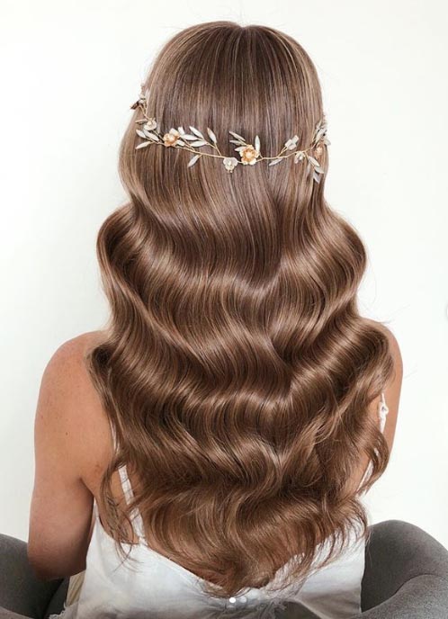Straight and Sleek bride hair