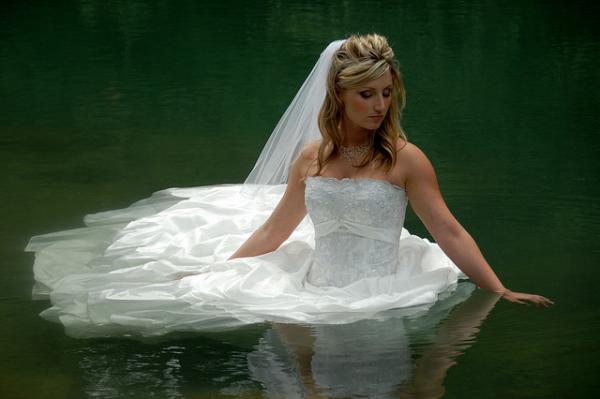 bride-in-water Half up, Half Down