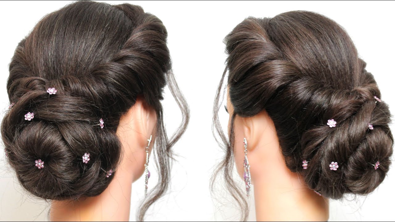 wedding hairstyle bridesmaid bun