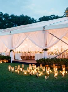 Unique Wedding Lighting outside