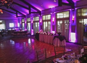 purple wedding up lighting