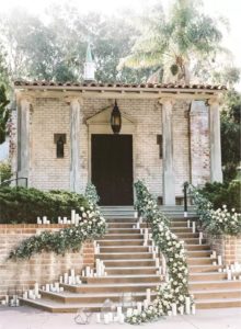 Fort Lauderdale wedding candles on staircase