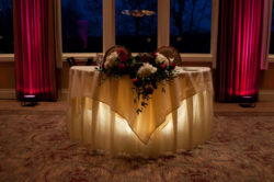lighted sweetheart table