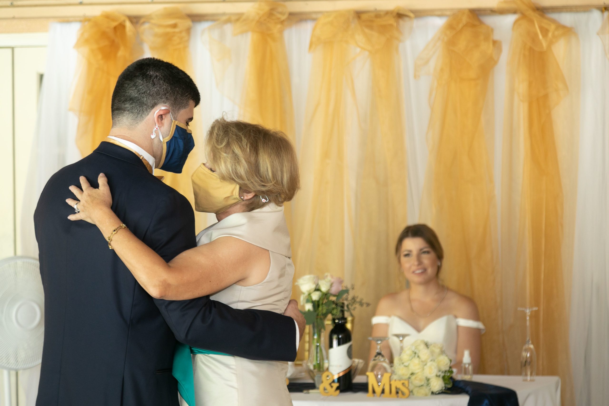 mother and son dance during covid-19