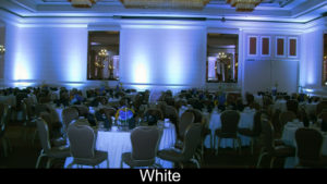 White up lights for wedding