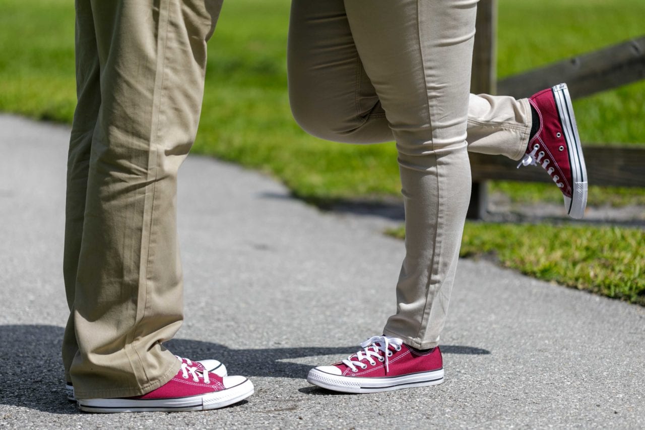 Engagement Session photos with converse