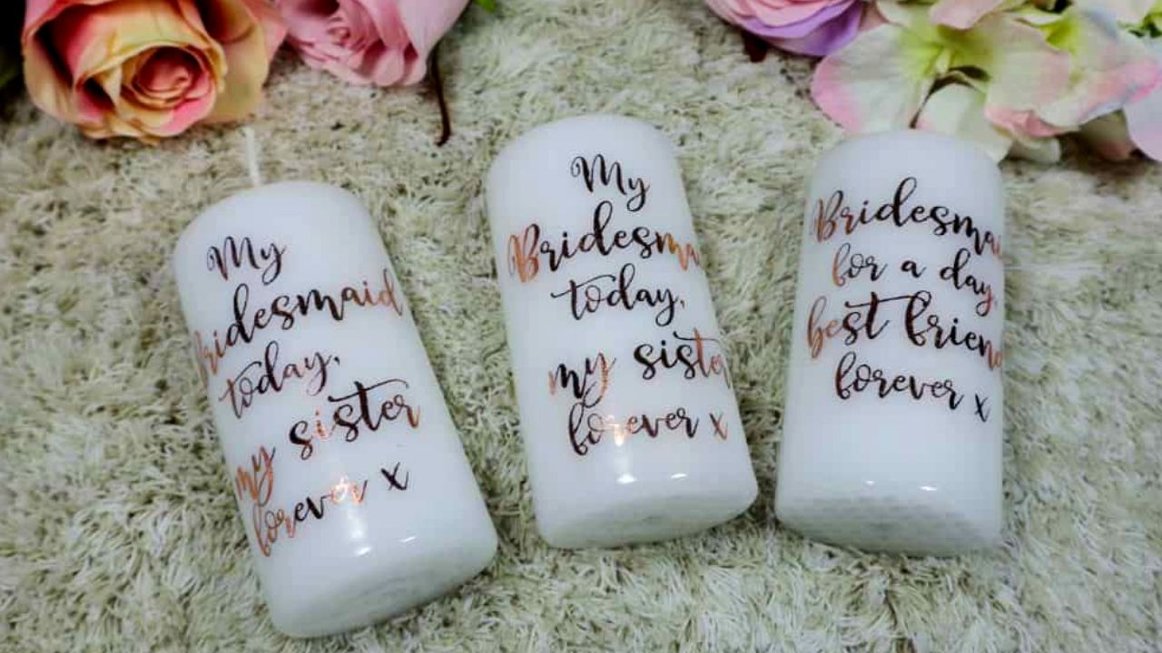 customized candles Custom candles Bridesmaid gift ideas candles