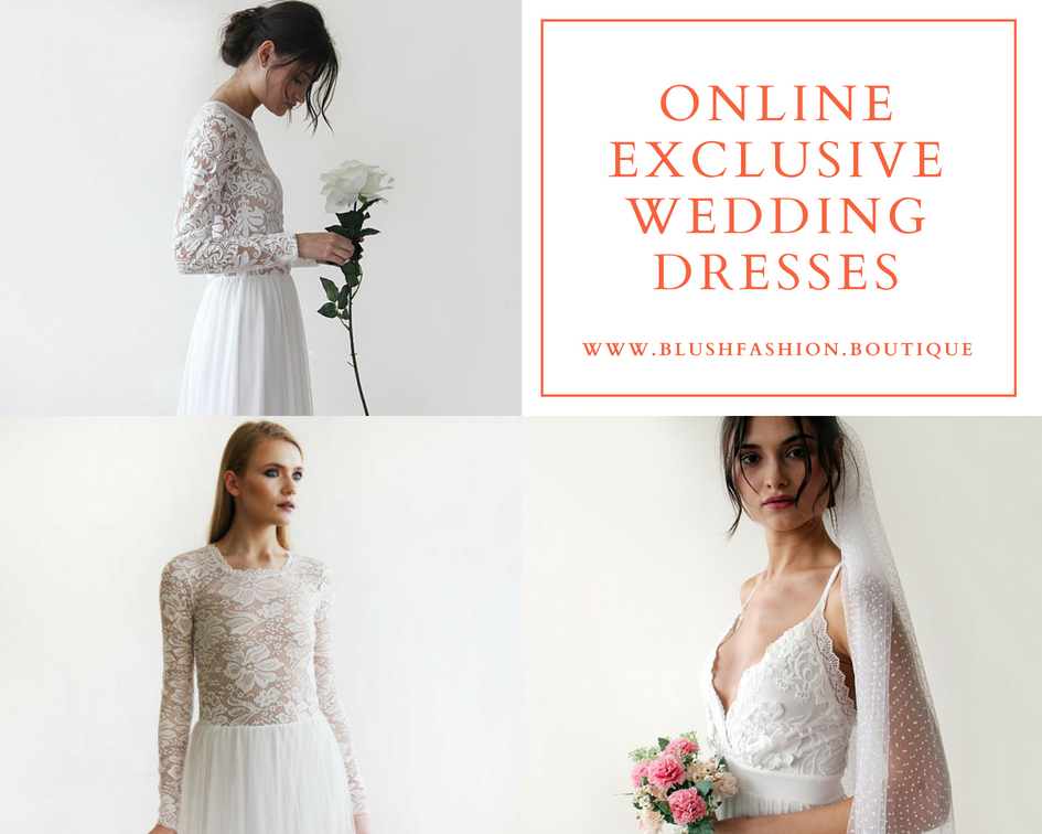 Blush fashion online wedding gown shopping