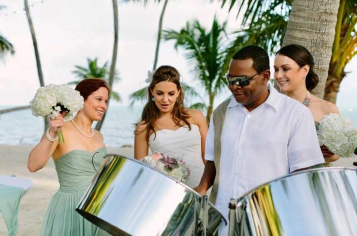 wedding steel drum on the beach