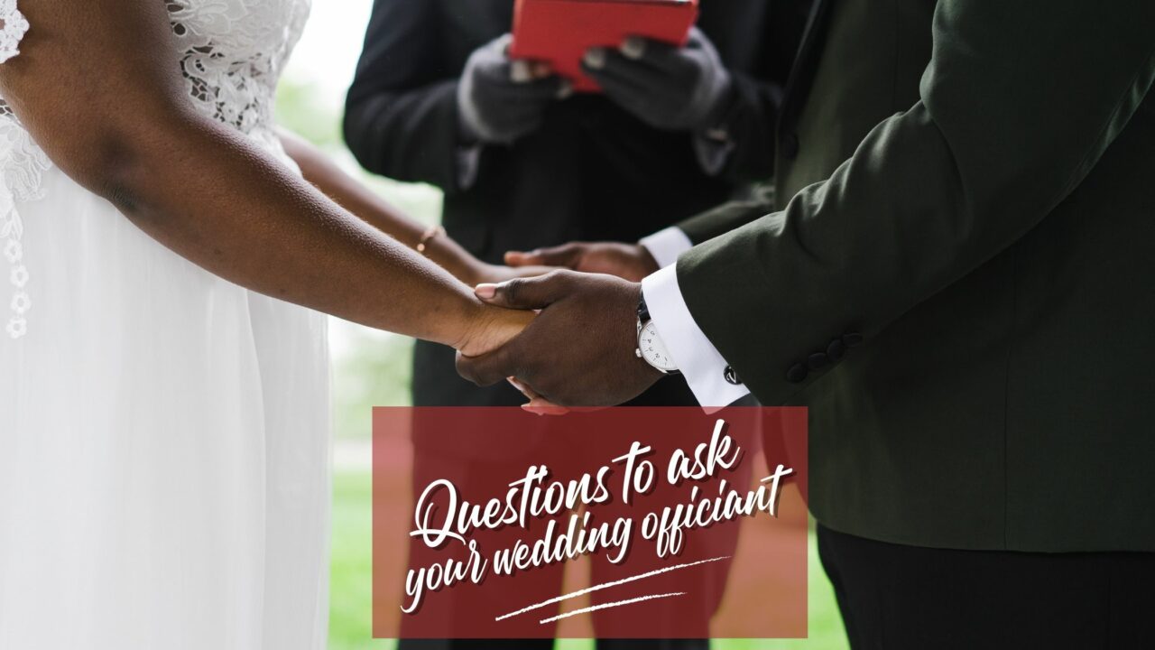 Questions to ask your wedding officiant