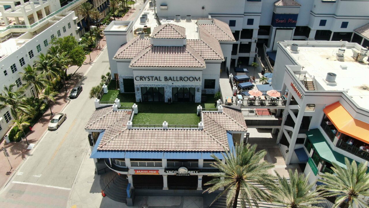 COMPLETE weddings + events Drone at Crystal Ballroom at Beach Place