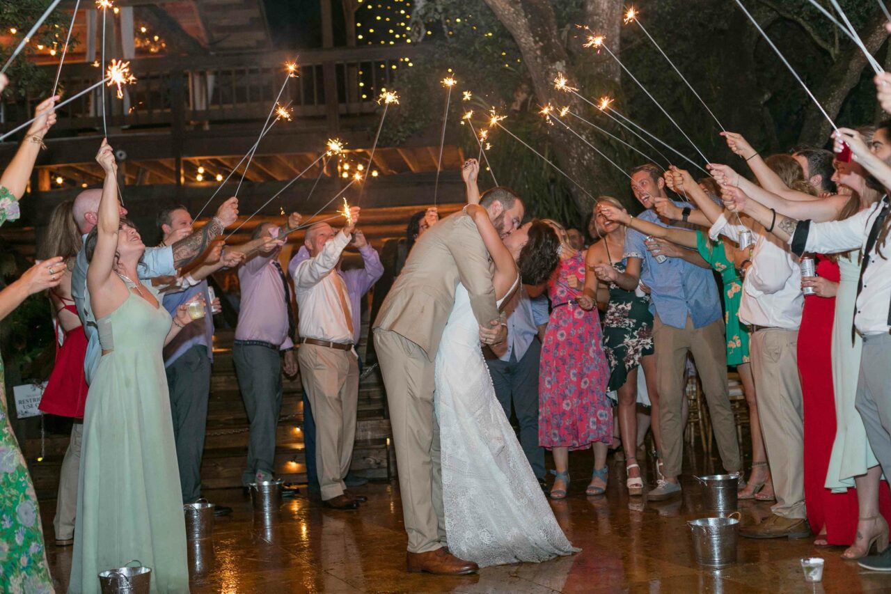 Bride and Groom Kiss