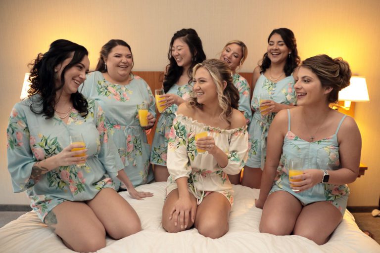 Bride Getting Ready Bridesmaids