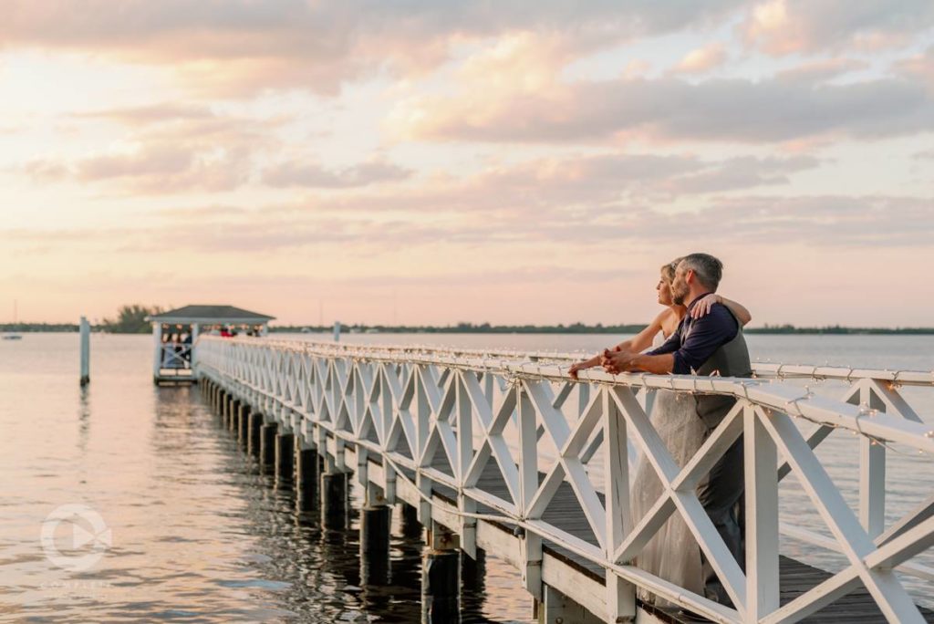 Destination wedding, Are Outdoor Weddings Risky? Bride and Groom Bridge Photo, Fort Myers FL, Fort myers wedding, fort myers wedding photography