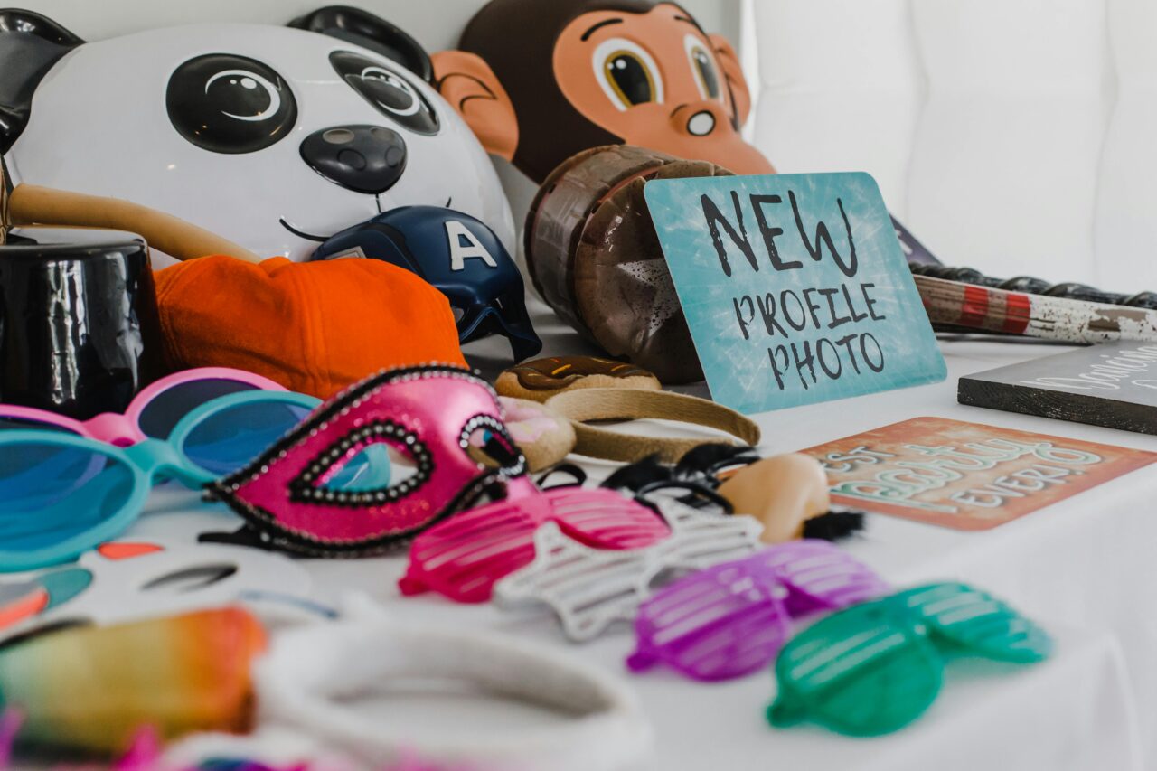 Photo Booth Props illustrating 5 reasons you need a photo booth at your wedding