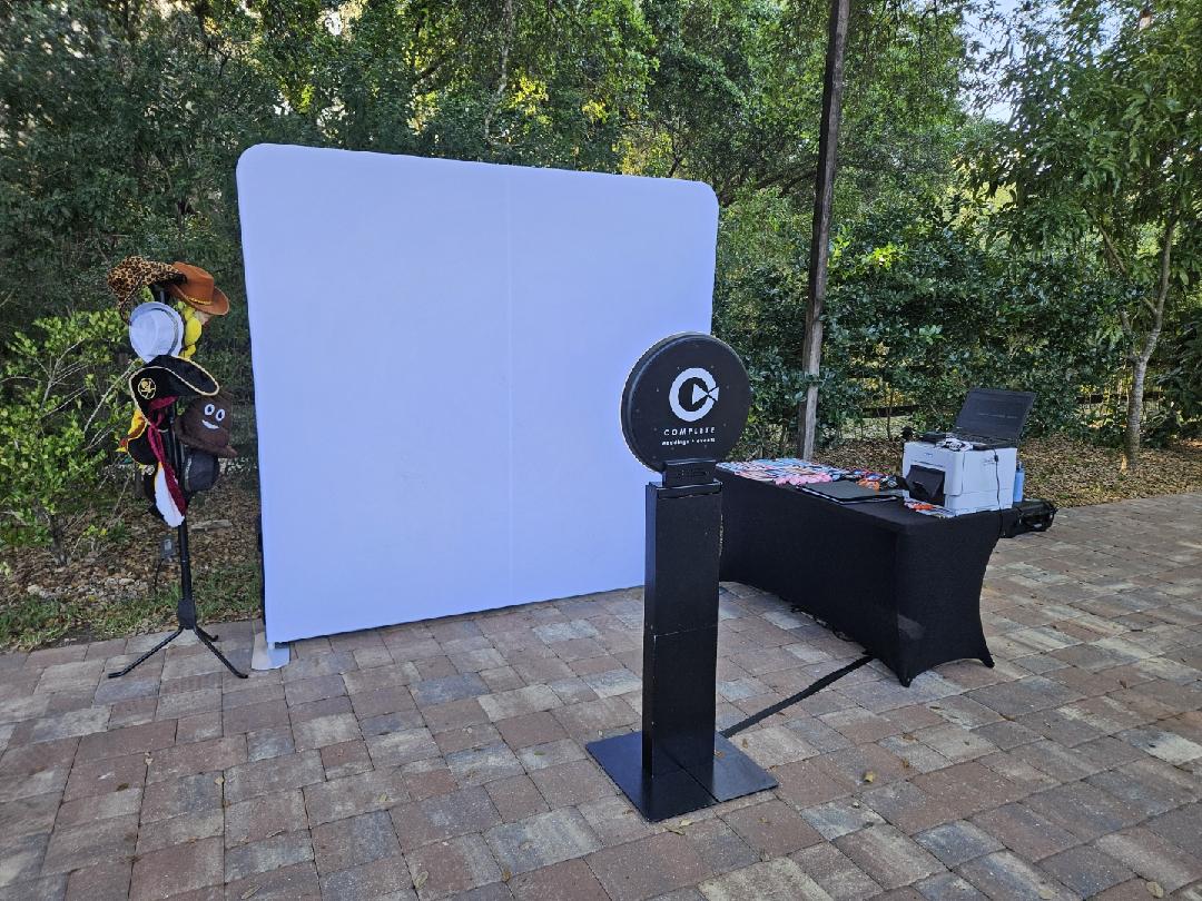 Outdoor Wedding Photo Booth Setup | Fort Myers, FL