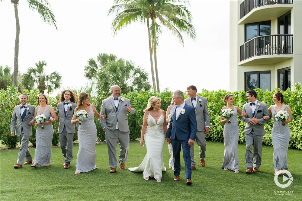 Wedding party at the Hilton Marco Island.