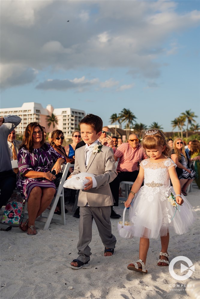 Wedding ceremony on the beach at Marco Island Hilton.