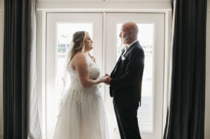 The Bride and Dad Hold Back the Tears at Grace River Island Resort Wedding Venue in Fort Myers