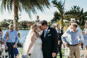 A Kiss to Build a Dream On at Grace River Island Resort Wedding Venue in Fort Myers